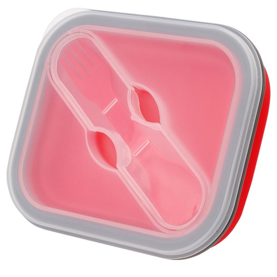 Square Foldable Bowl with Lid