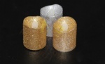 Christmas LED Flameless Tealight Candle, Gold Glitter