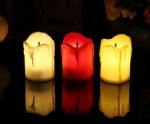 LED Tealight Light Candles Wax Dripped