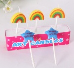 Birthy Candles Party Cake Toppers Rainbow Shaped